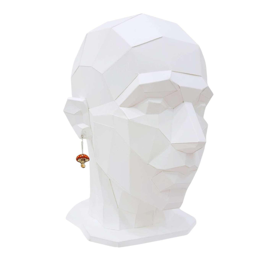 Earrings - Amanita Mini (Silver Hoops) by Fresh Cuttery