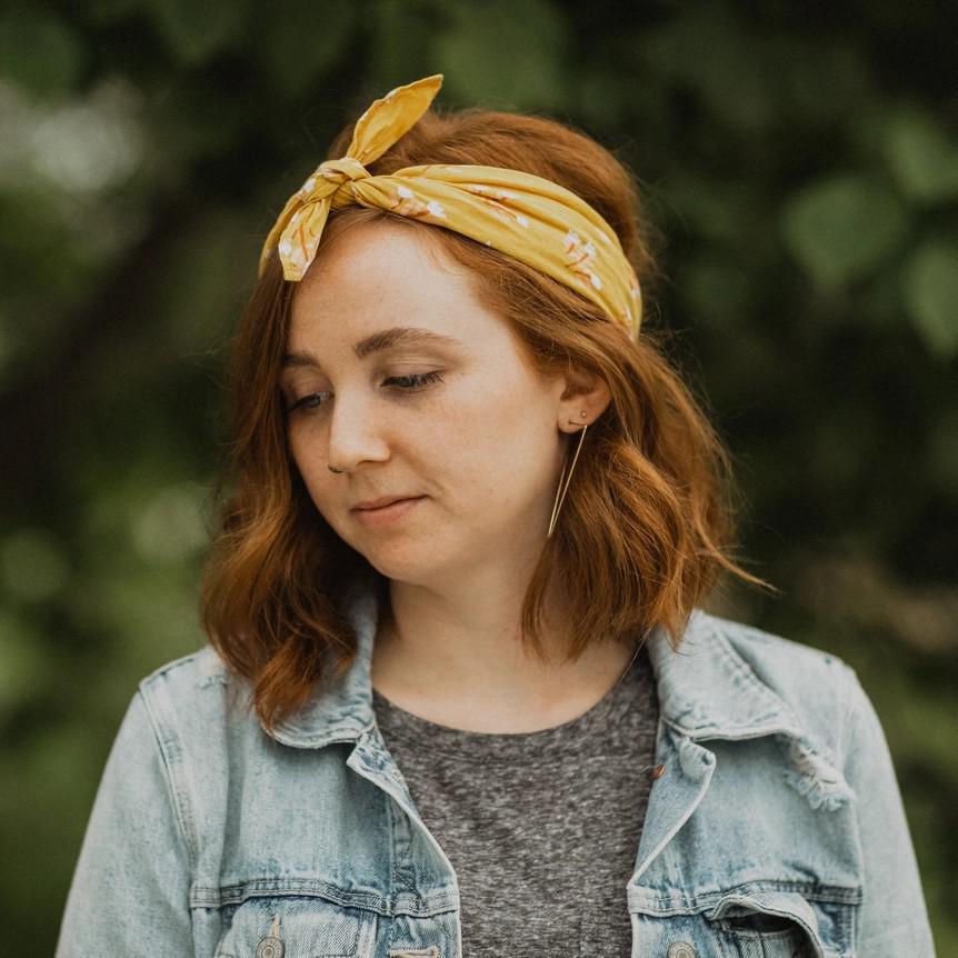 Bandana - Sadie (Yellow Tiny Flowers) by Handker Bandanas
