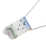 Necklace - Flock Crystal (Gunmetal) by Fernworks, image 3 of 7