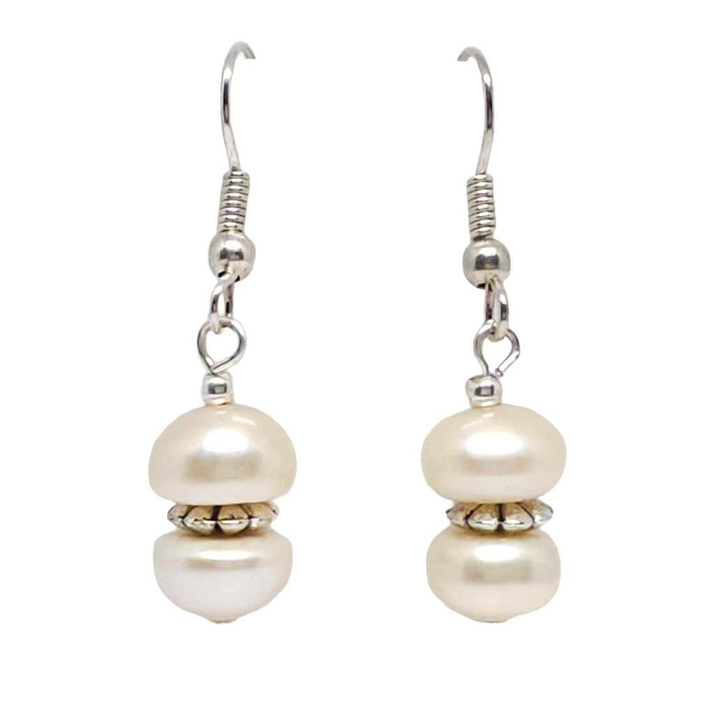 Earrings - Drop Cream Freshwater Pearls by Tiny Aloha
