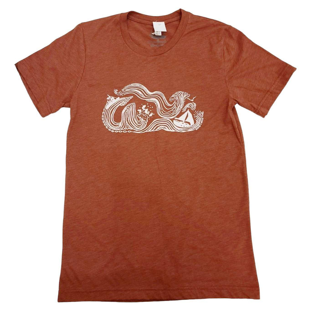 Adult Crew - Wind And Sea Red Clay Tee (S - 2X) by Slow Loris
