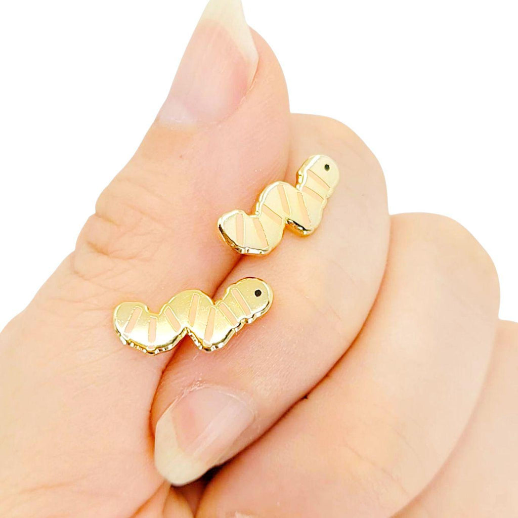 Earrings - Worm Studs by Hemleva