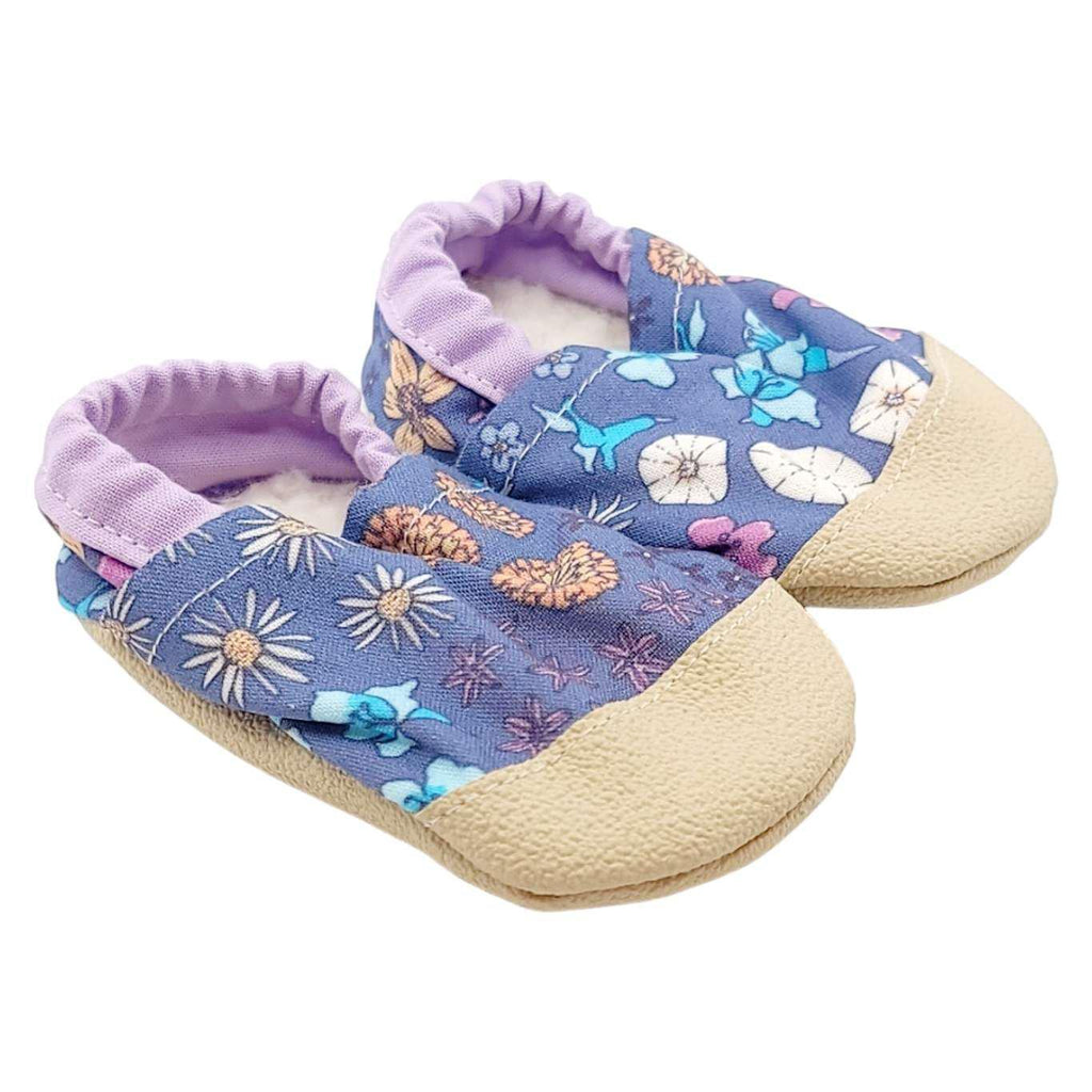 Baby Shoes - Periwinkle Fields (0-6mo or 6-12mo) by This Brave Journey