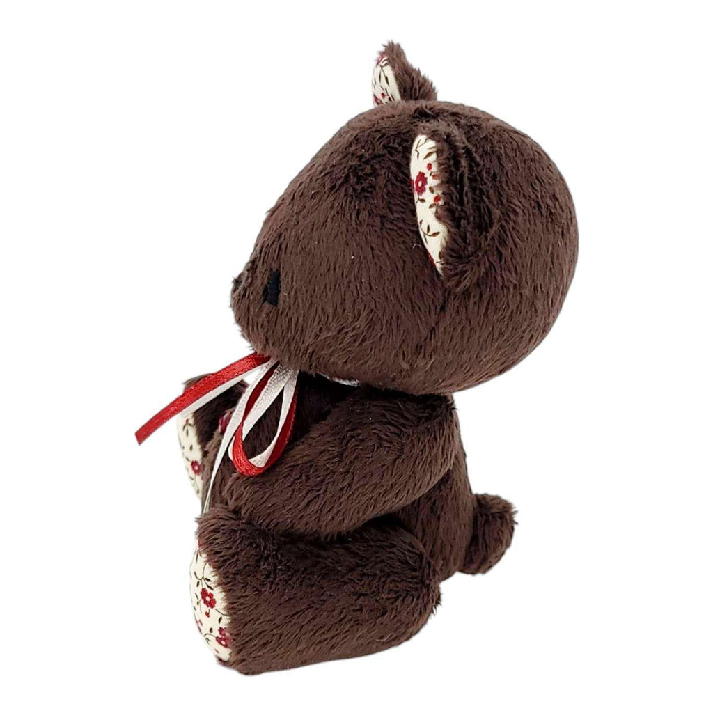 Plush - Dark Brown Bear with Flowers and Ribbons by Frank and Bubby