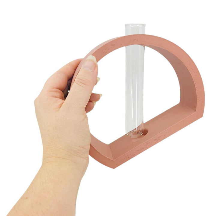 Vase - Half Moon Propagation Station (Terracotta) by Rosebud Homegoods