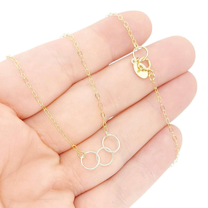 Necklace - Mixed Trio (Sterling Silver, 14k Yellow Gold Fill) by Foamy Wader