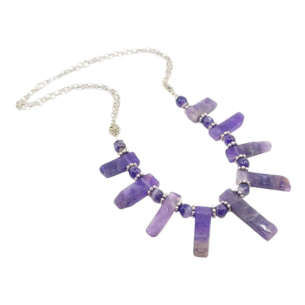 Necklace - Graduated Slabs (Amethyst) by Tiny Aloha