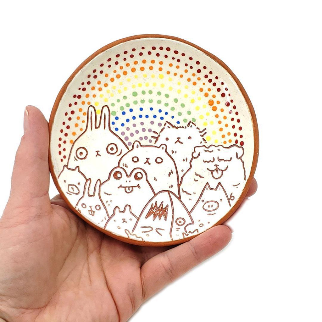 Trinket Dish - 3 in - Critter Town Rainbow (Assorted A - G) by Dwadlings