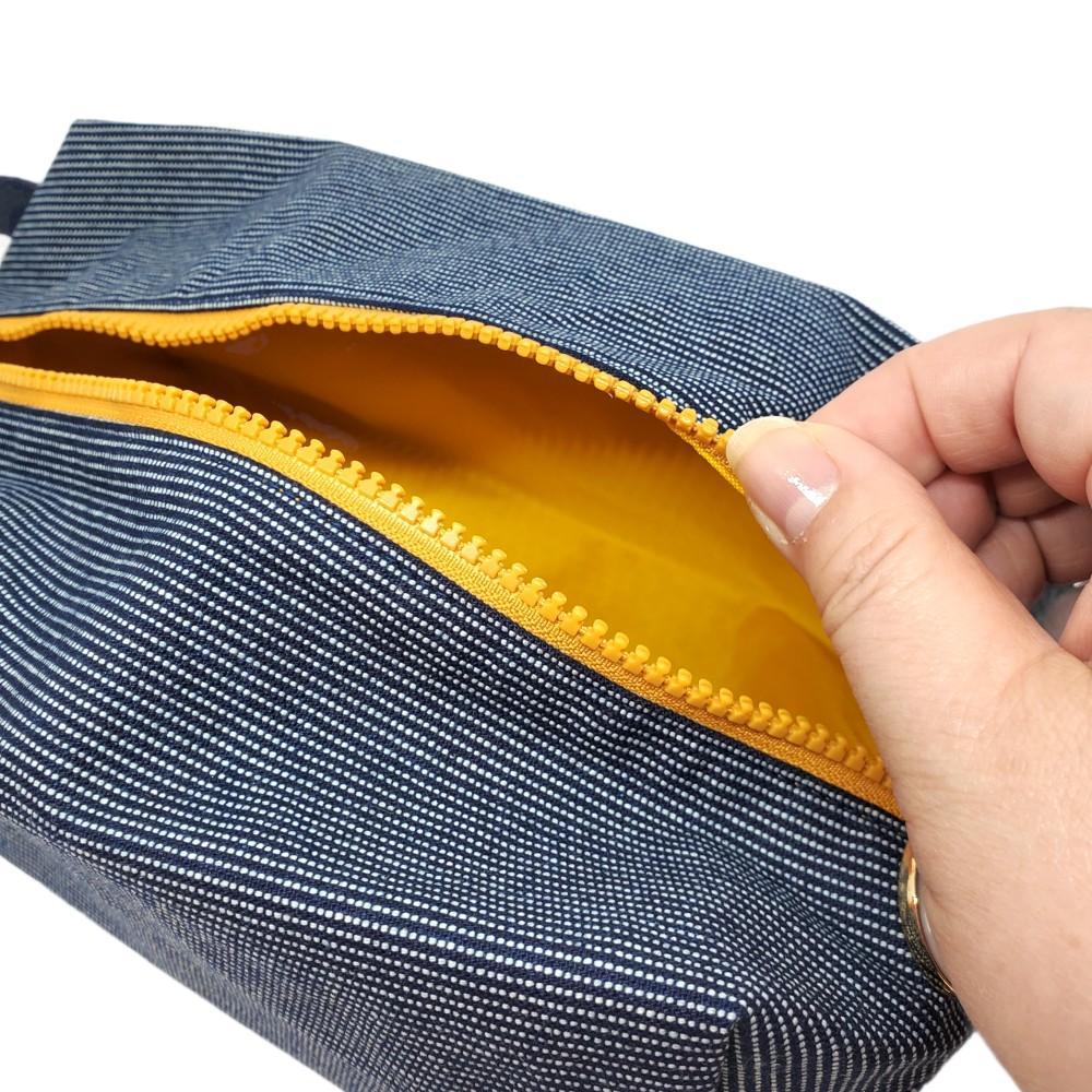 Box Zip - Dopp Kit (Denim Stitch) by Lady Alamo