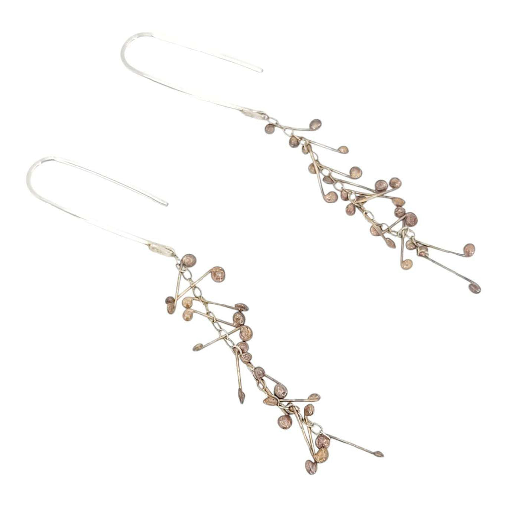 Earrings - Foliage (Oxidized Silver) by Verso