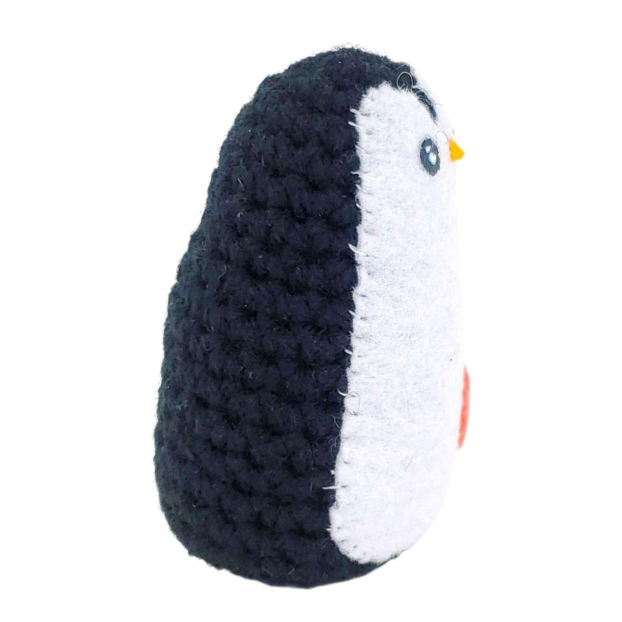 Plush Toy - Small Penguin (Black with Coral Heart) by Moyo Workshop, image 5 of 6