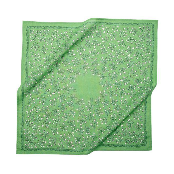 Bandana - Posey (Kelly Green Tiny Flowers) by Handker Bandanas