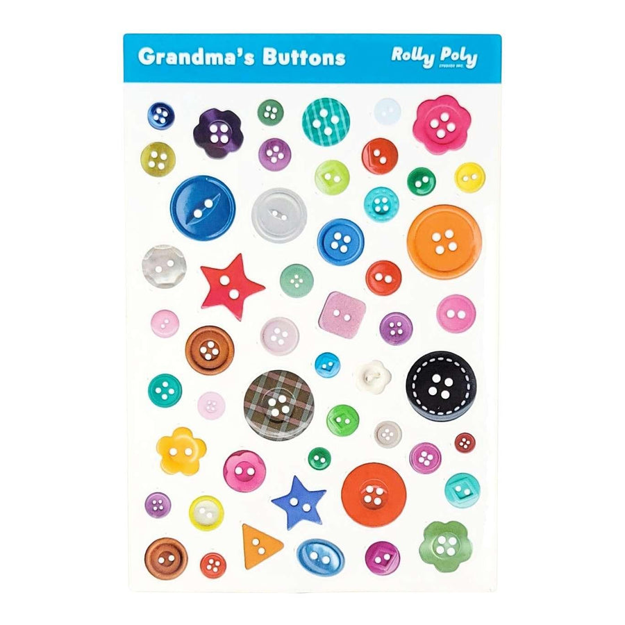 Sticker Sheet - Grandma's Buttons by Rolly Poly Studios, image 1 of 2