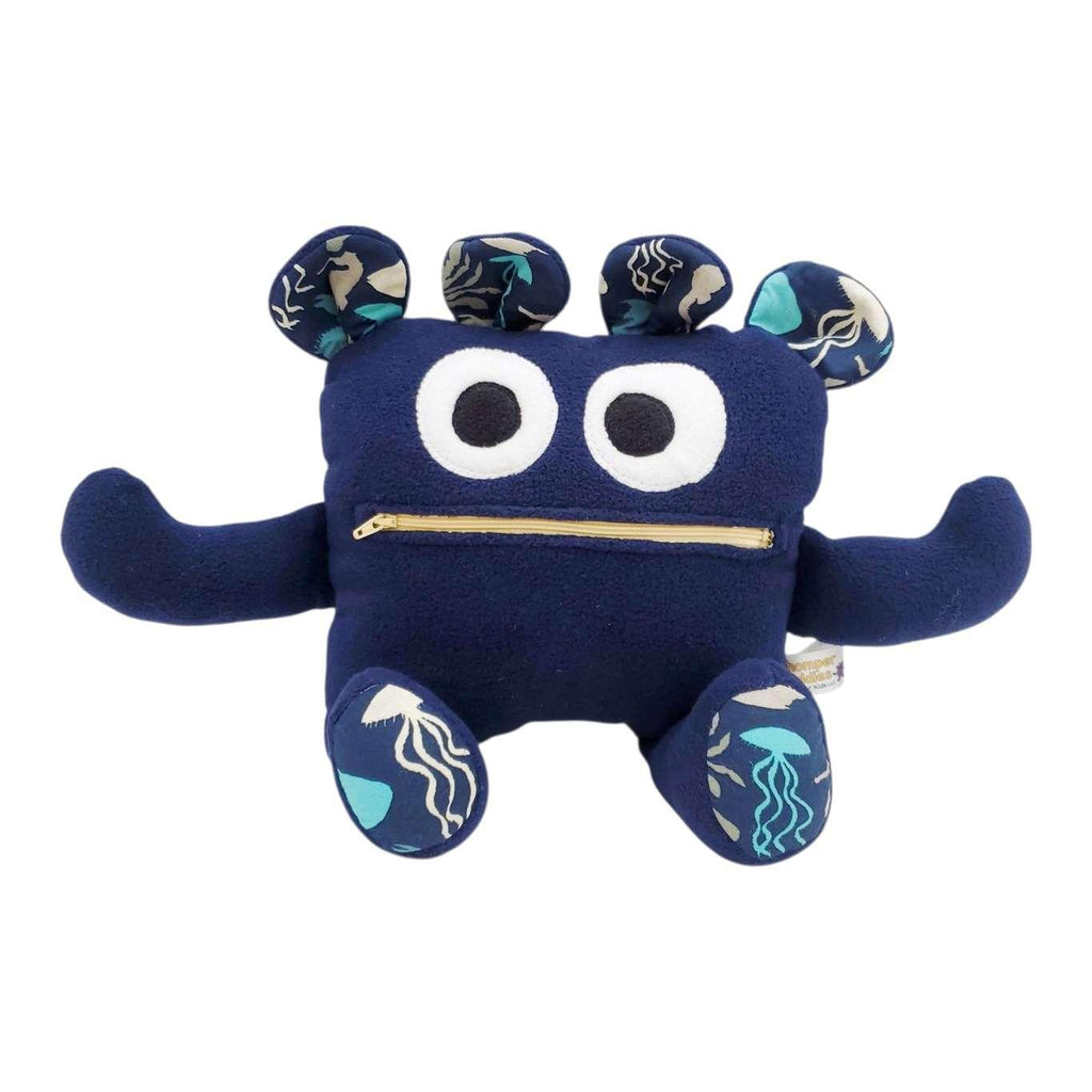 Plush - 14in - Large Chomper Buddy (Navy Sea Creatures) by Peek A Boo Plush