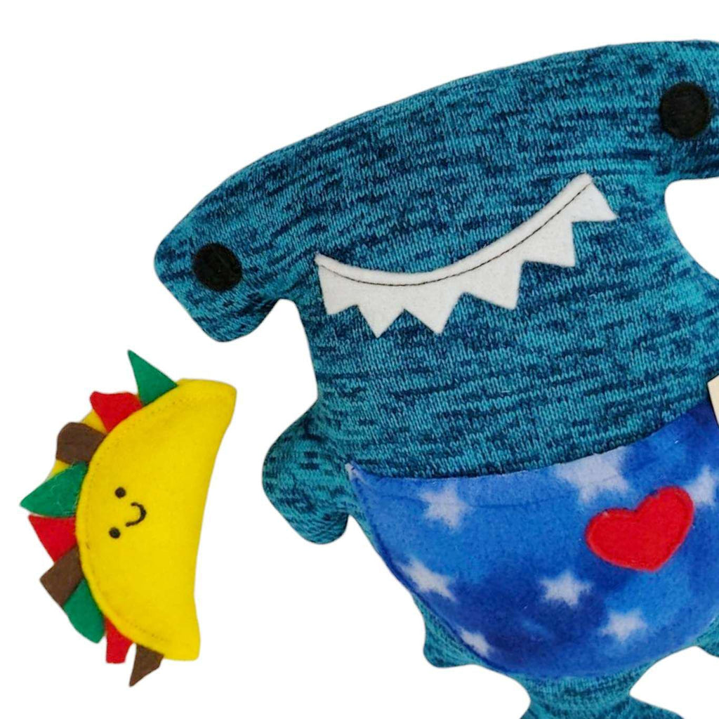 Plush - Happy Hammerhead Shark (Taco) by The Happy Groundhog Studio