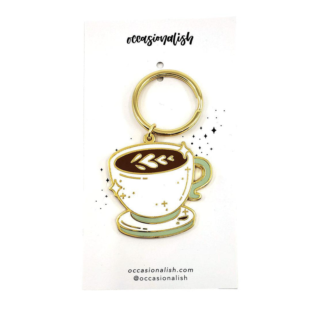 Enamel Keychain - Latte of Love by Occasionalish