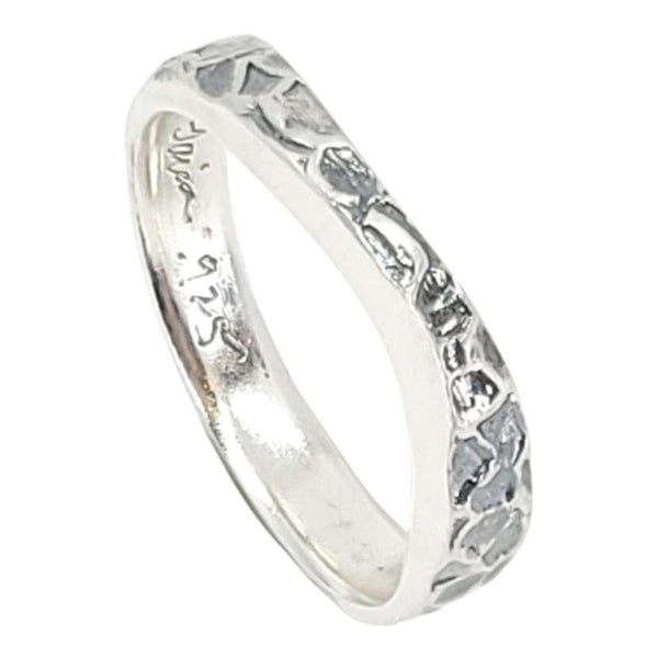 Ring - Size 7 - Heavily Textured Ribbon (Sterling Silver) by Taviametal