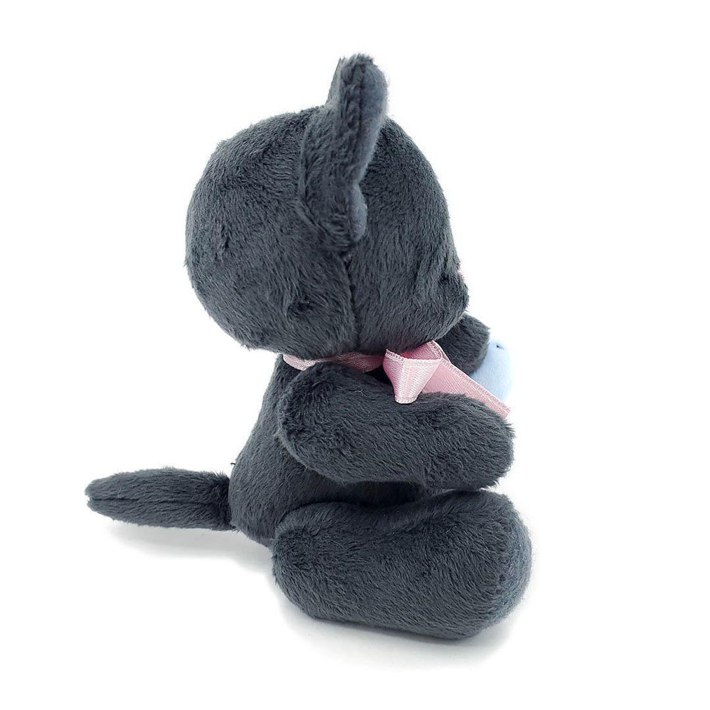 Plush - Cat Dark Gray Gray Fish Pink Ribbon by Frank and Bubby