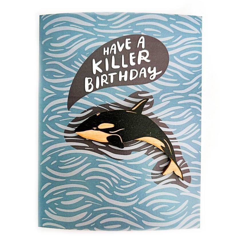 Magnet Card - Orca - Have a Killer Birthday by SnowMade