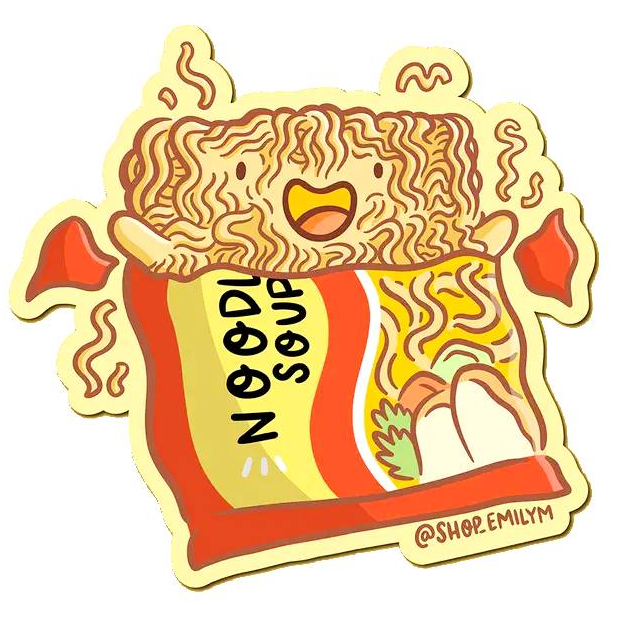 Stickers - Large Vinyl (Food: Meals) by Emily McGaughey