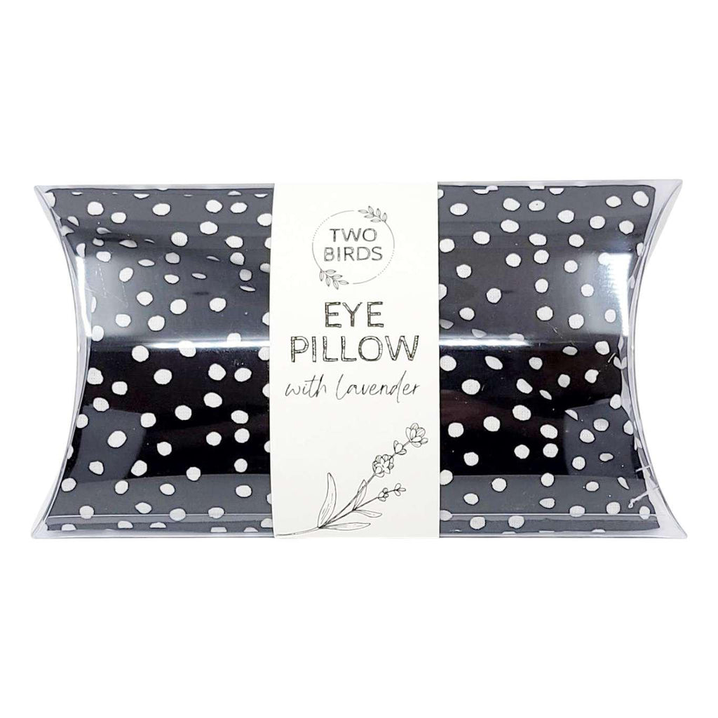 Eye Pillow - Black and White Spots (Lavender or Scent Free) by Two Birds Eco Shop