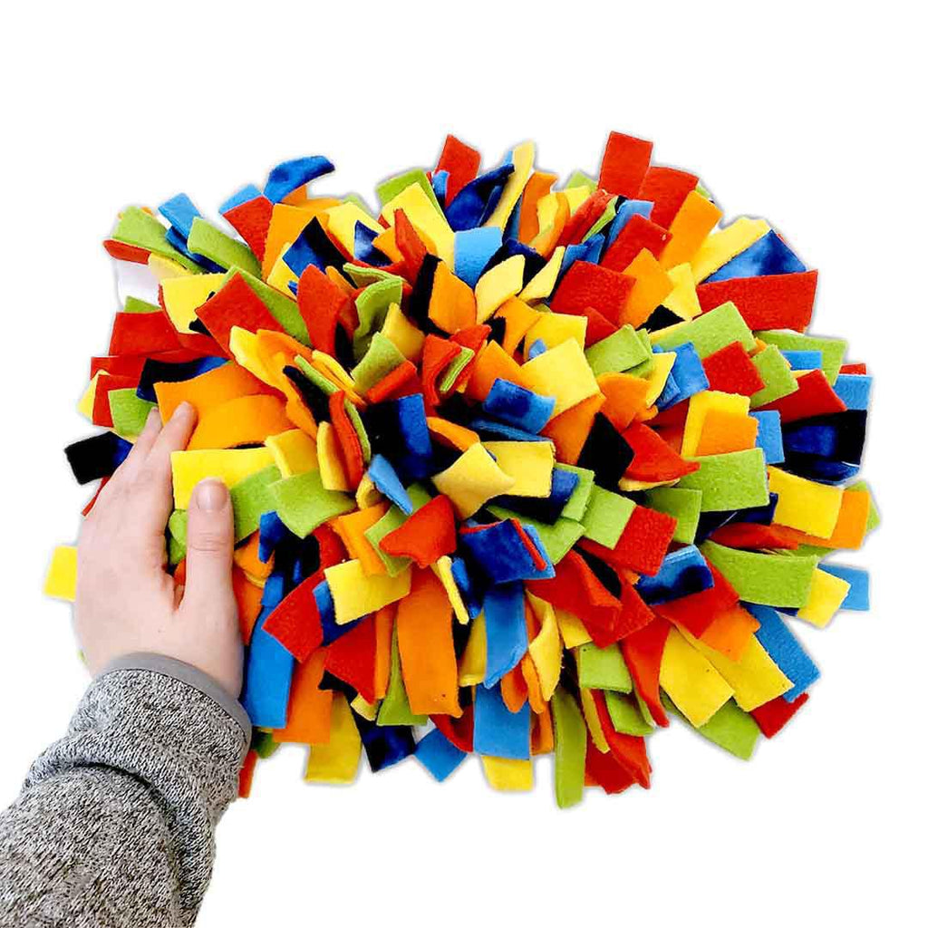 Pet Toy - 9x6 - Tiny Snuffle Mat (Yellow, Orange, Red, Blue) by Superb Snuffles