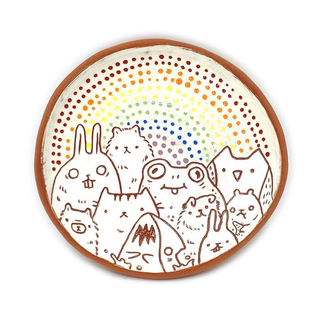 Trinket Dish - 3 in - Critter Town Rainbow (Assorted A - G) by Dwadlings