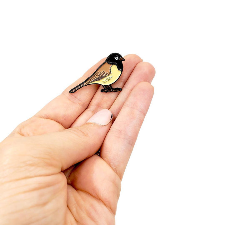 Enamel Pin - Dark-Eyed Junco by Green Bird Press