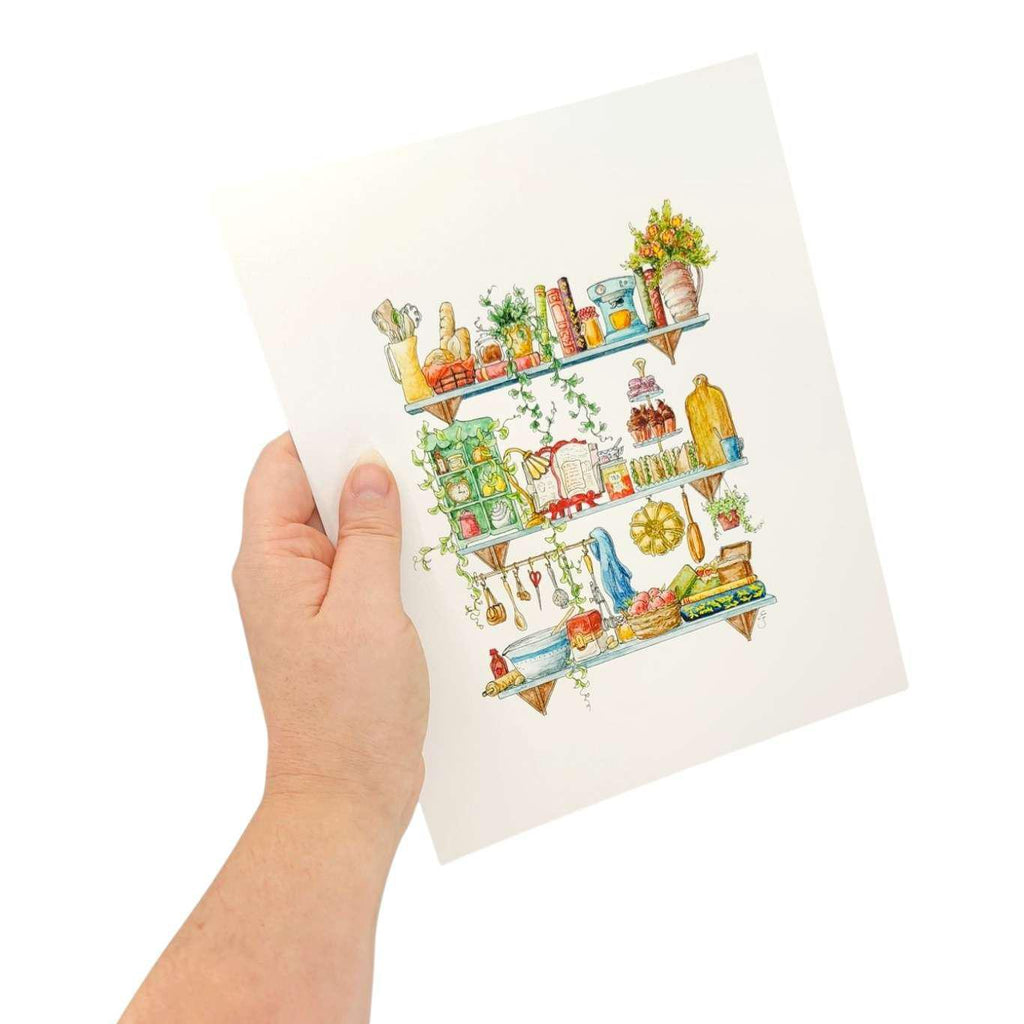 Art Print - 8x10 - The Baker's Shelves by Lizzy Gass
