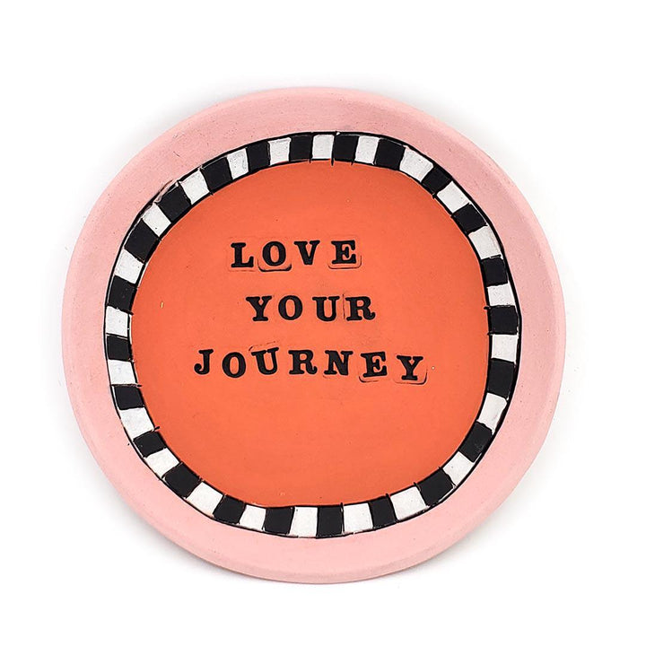 Ring Dish - 5in - Love Your Journey (Assorted Colors) by Leslie Jenner Handmade