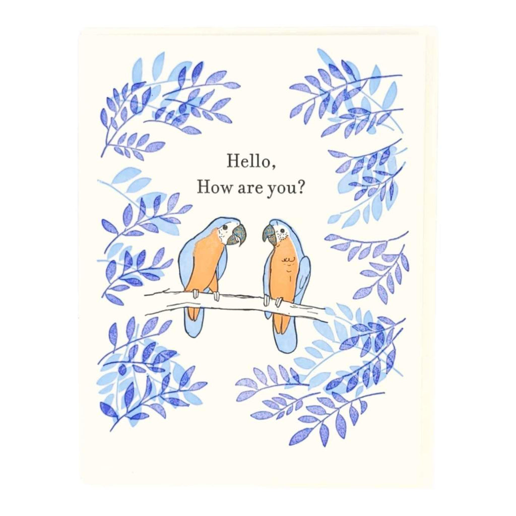 Card - All Occasion - How Are You Parrots by Ilee Papergoods