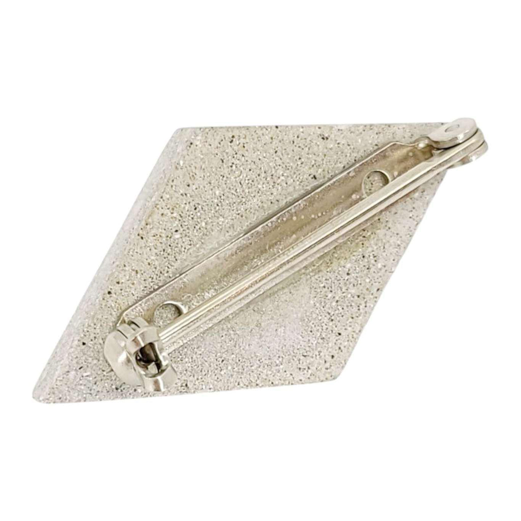 Brooch - Gilded Concrete Diamond Pin (Silver) by Studio Corbelle