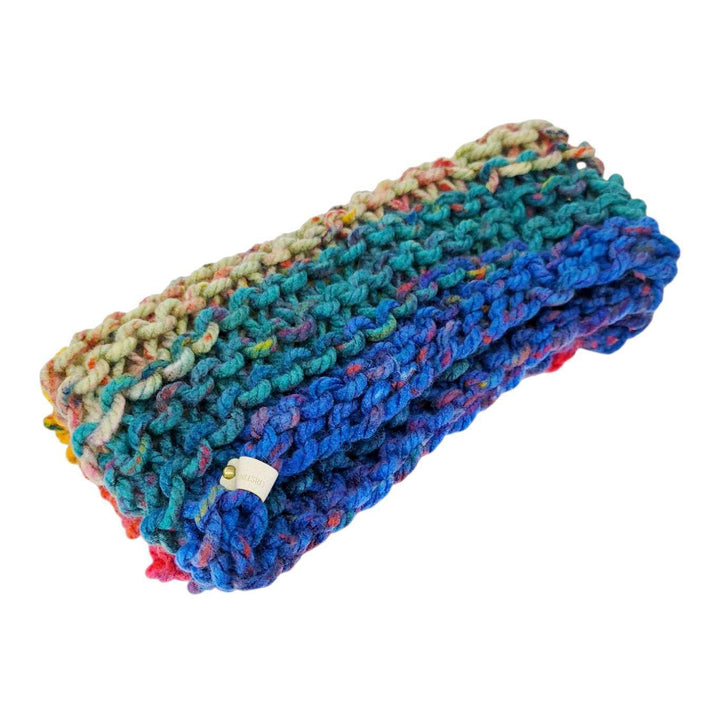 Knit Scarf - Cowl - Variegated Circle (Rainbow) by Cristin Rae Knits