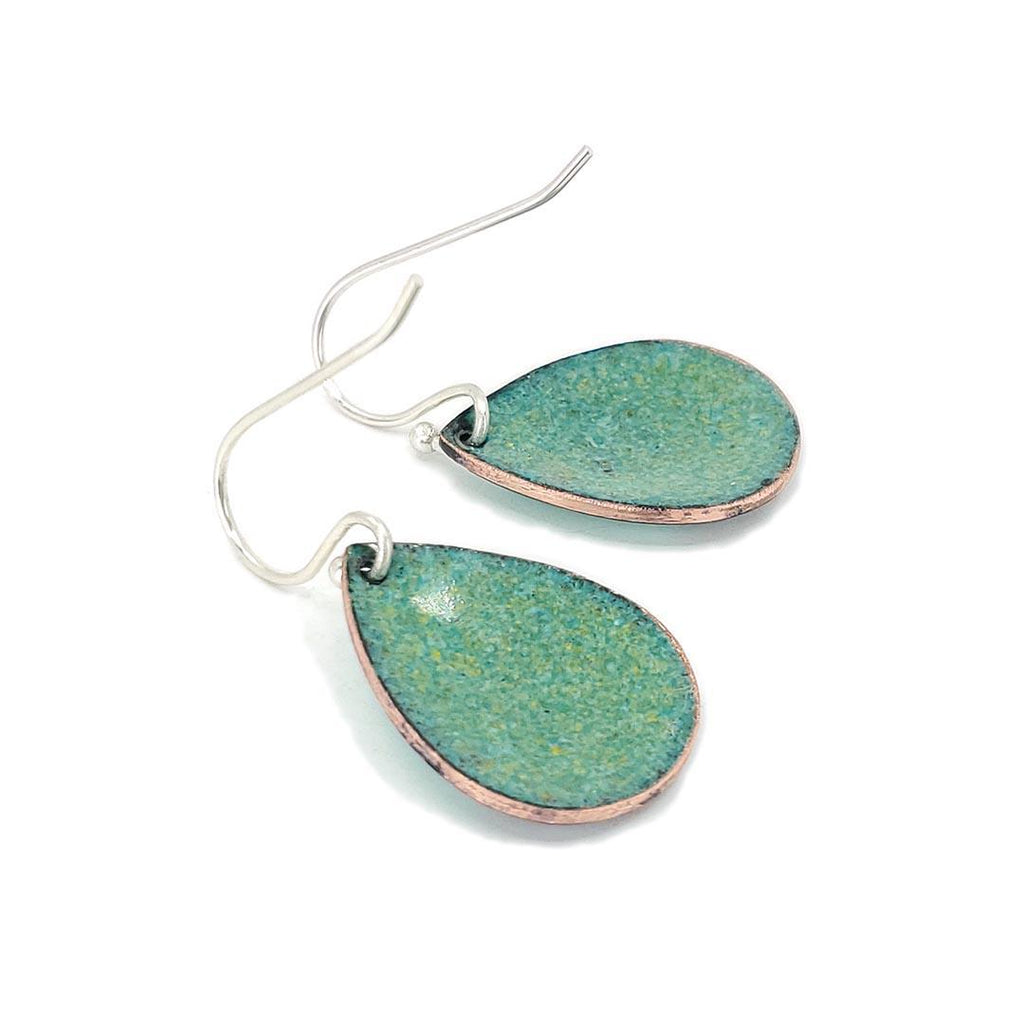 Earrings - Seattle Skyline Small Teardrop (Turquoise) by Magpie Mouse