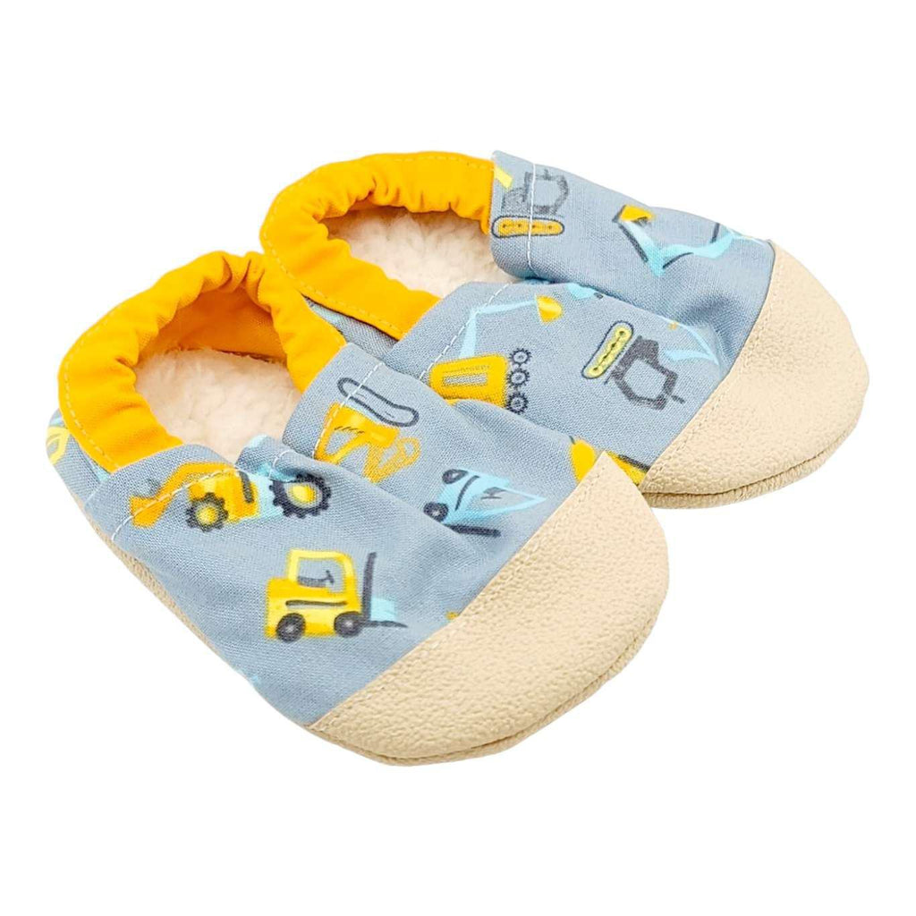 Baby Shoes - Construction Vehicles (0-6mo or 6-12mo) by This Brave Journey