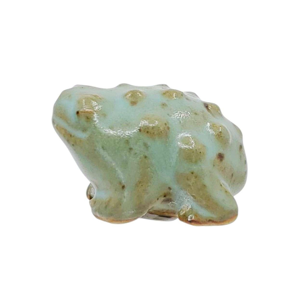 Collectible - Tea Pet Figurine (Green Frog) by Mist Ceramics