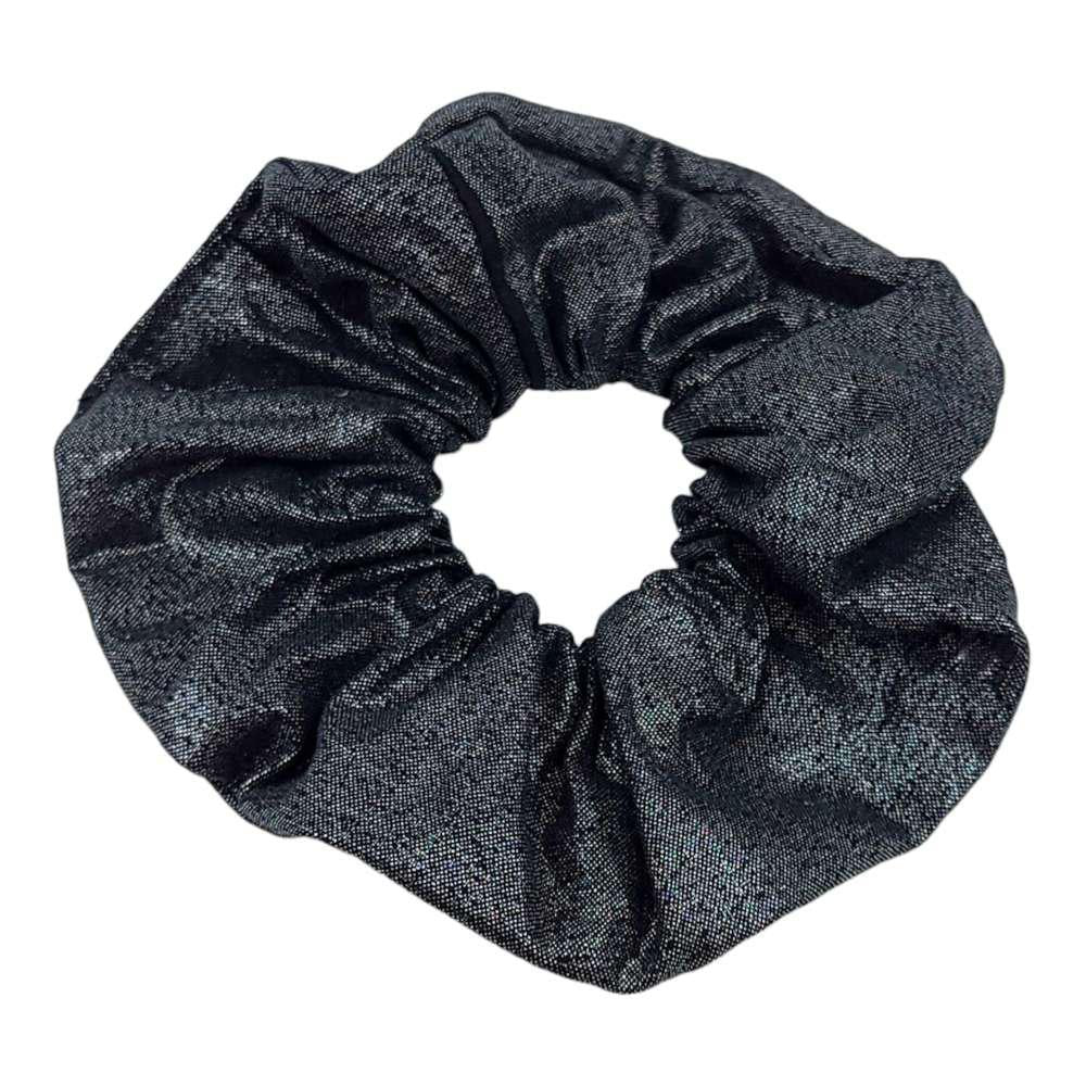 Hair Accessory - Classic Scrunchy in Black Shimmer by imakecutestuff
