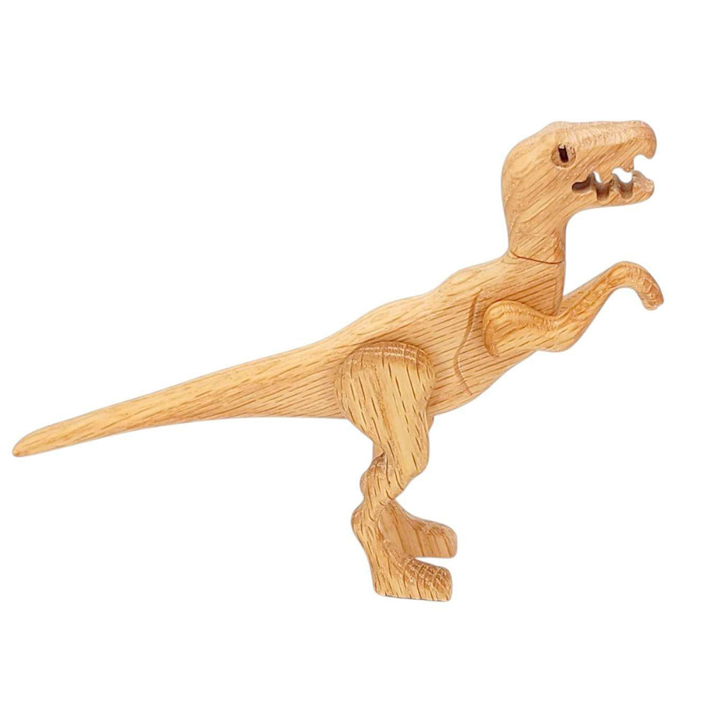 Wood Toy - Velociraptor Dinosaur with Magnetic Joints by The Serious Toy Company