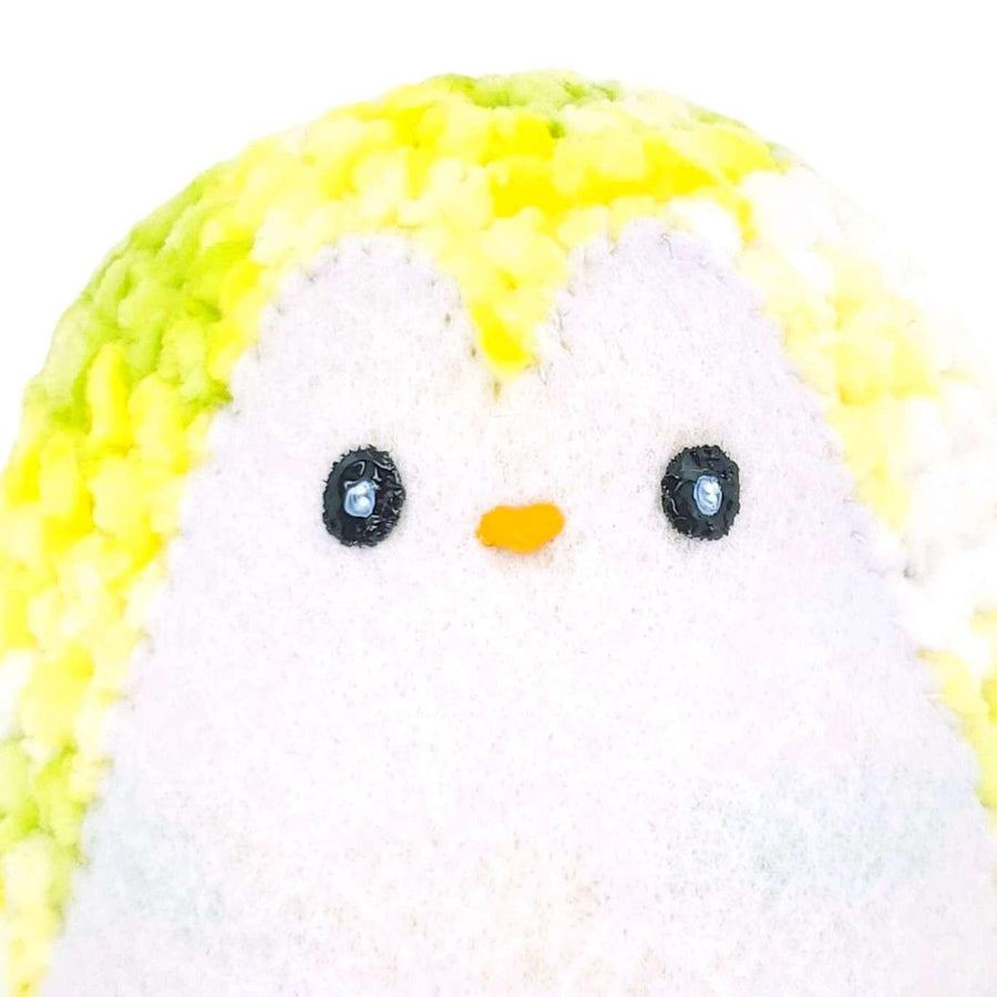 Plush Toy - Large Penguin (Lemon Lime with Green Heart) by Moyo Workshop, image 1 of 7
