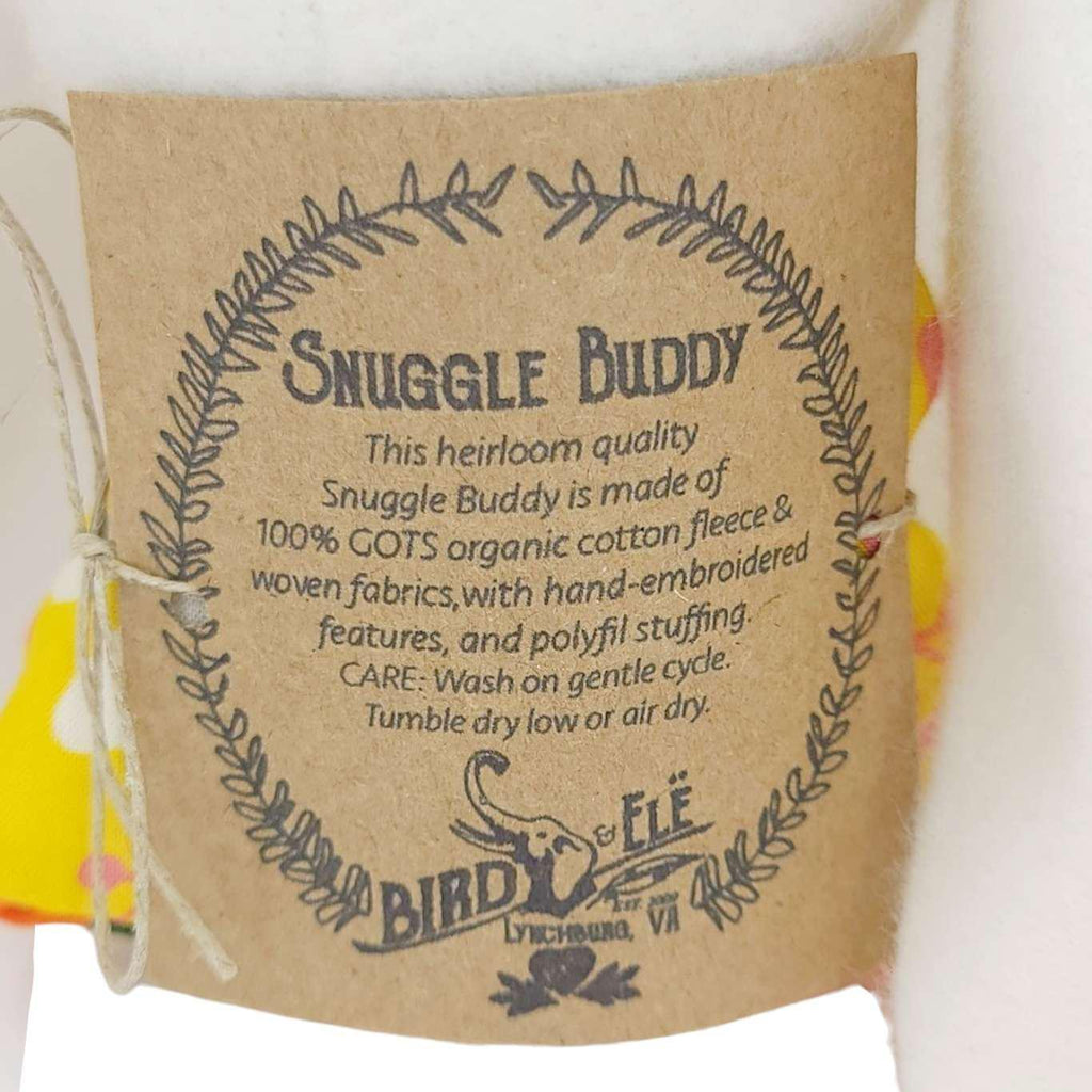 Plush - Bunny Snuggle Lovey (Yellow Poppy) by The Bird & Elephant