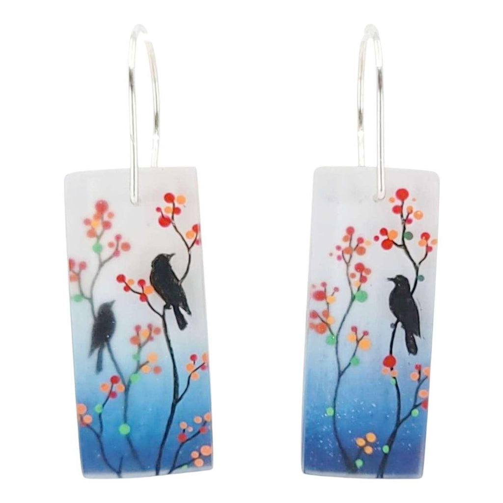 Earrings - Red Berries Drops by Fernworks