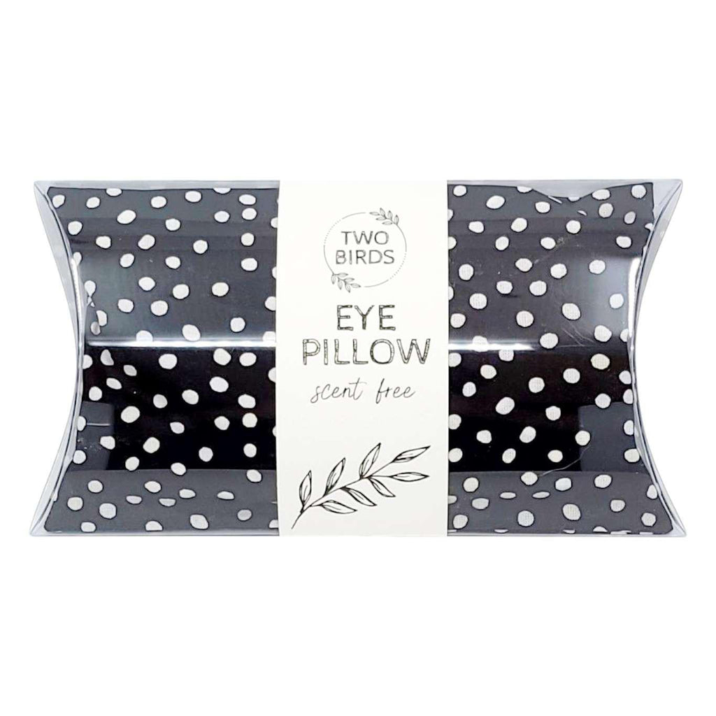 Eye Pillow - Black and White Spots (Lavender or Scent Free) by Two Birds Eco Shop