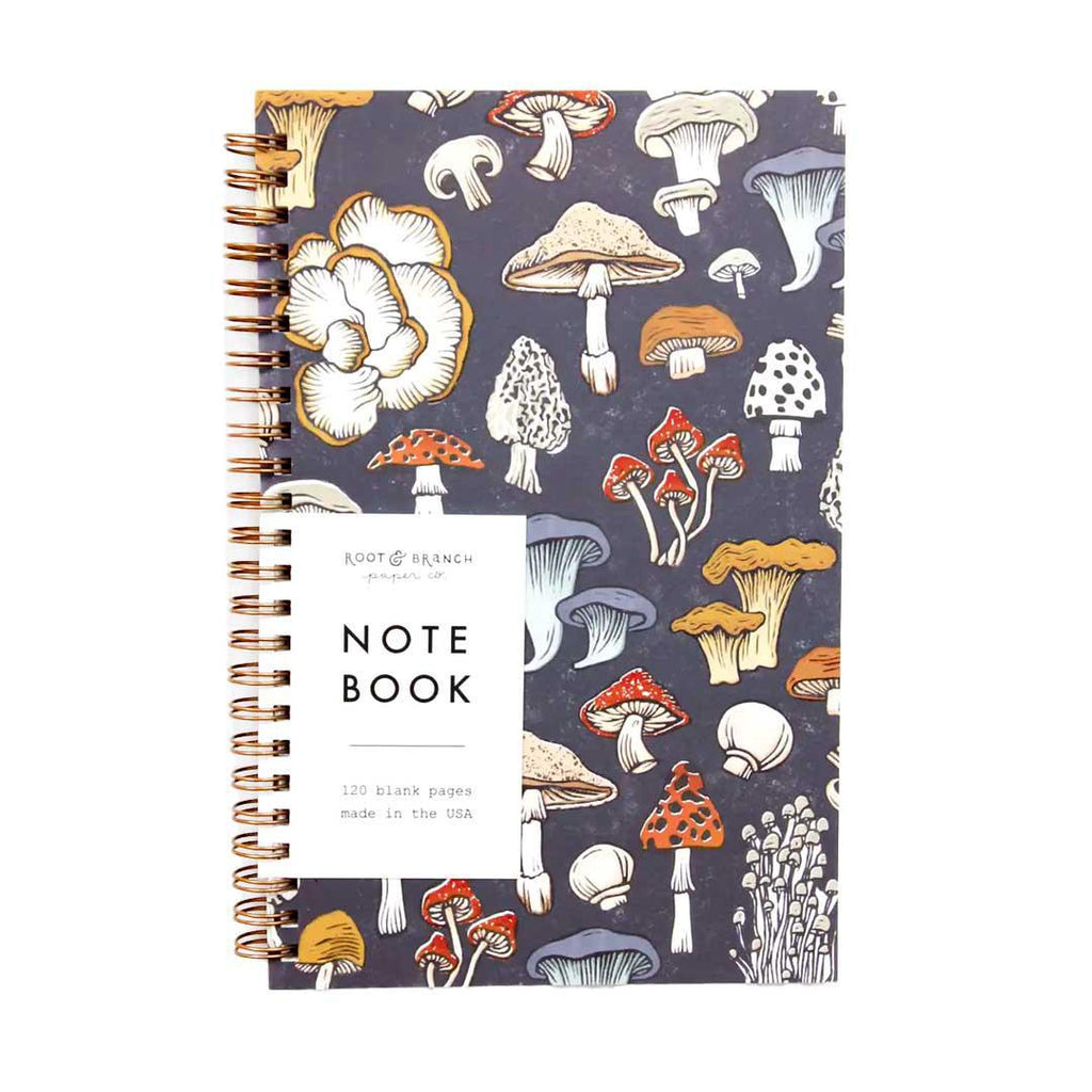 Notebook - Mushroom and Fungi Spiral Bound by Root and Branch Paper Co.