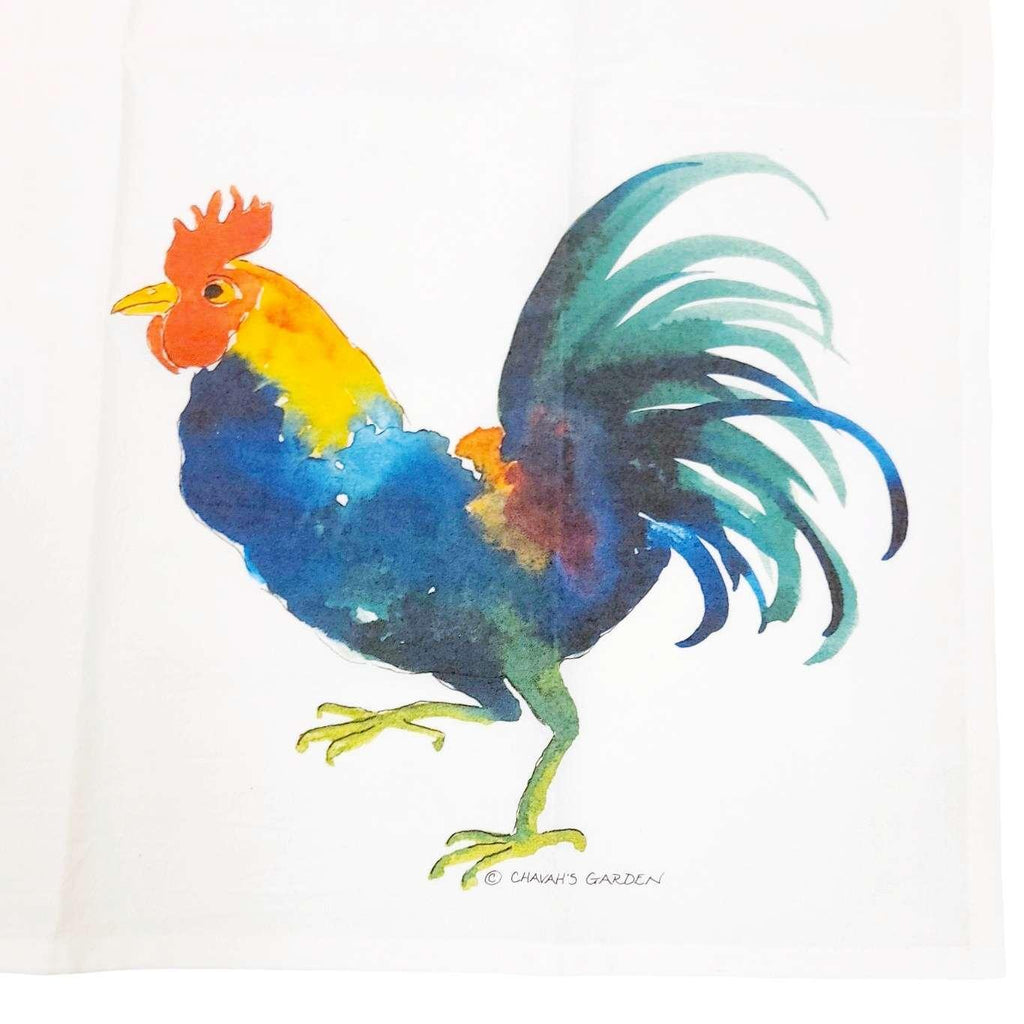 Tea Towel - Rooster by Chavah's Garden