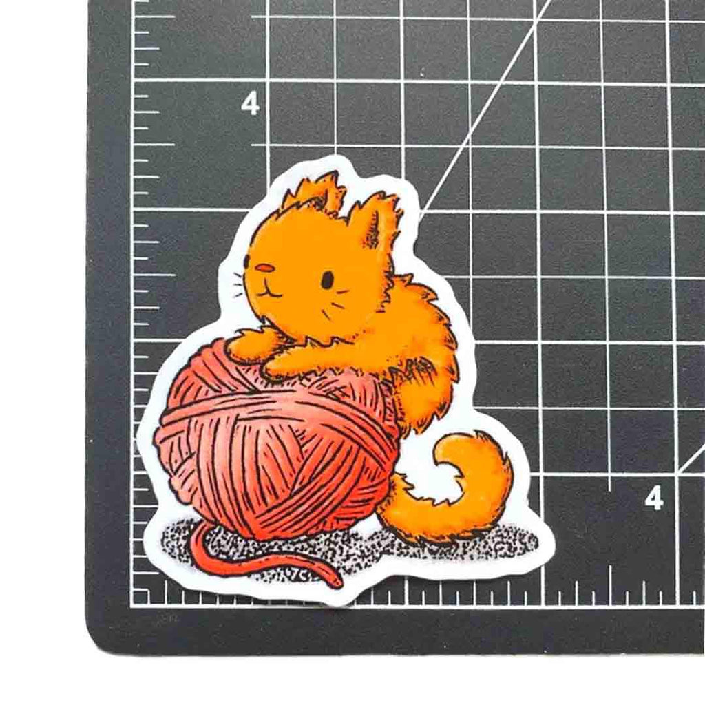 Sticker - Kitty Yarn by Everyday Balloons Print Shop