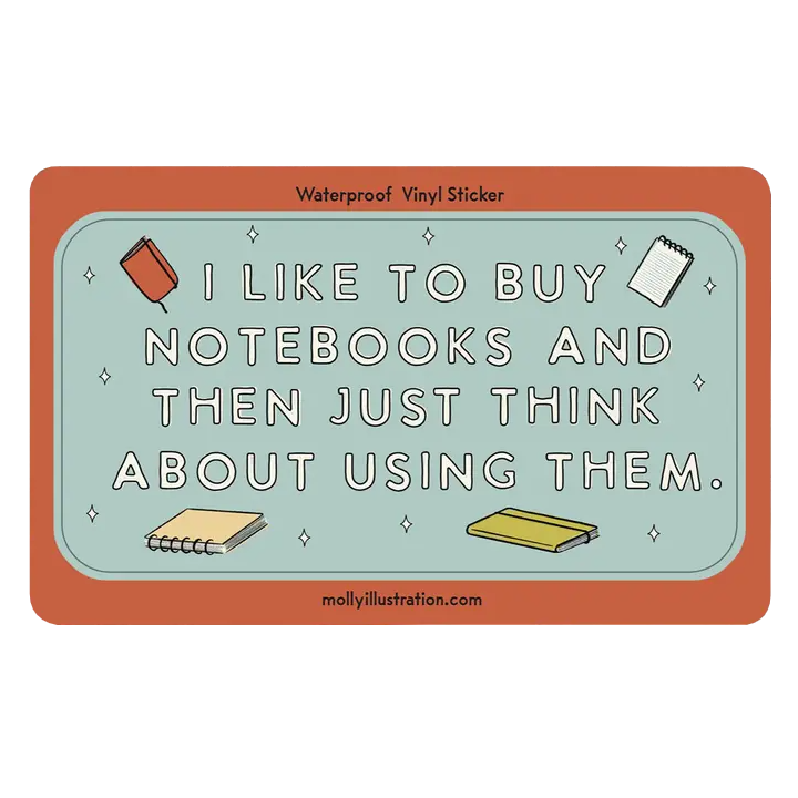 Sticker - Like to Buy Notebooks by Molly Illustration