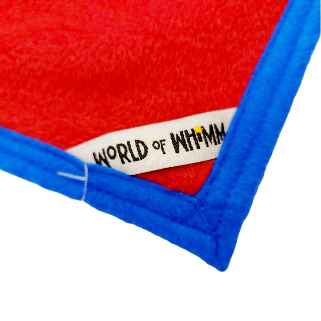 Blanket - Red with Blue Superhero Star by World of Whimm