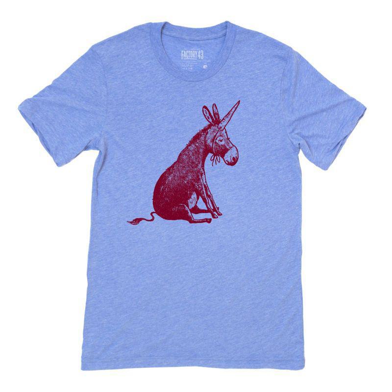 Adult Crew Neck - Donkey Blue Tee (XS - 2XL) by Factory 43