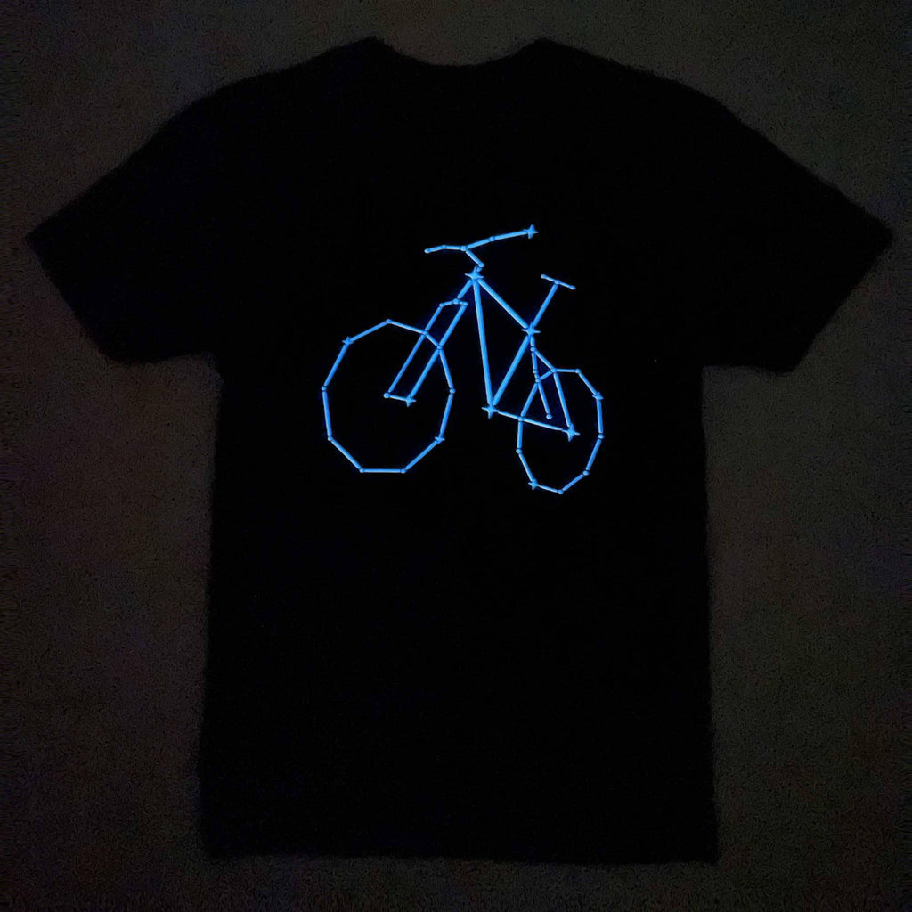 Adult Crew Neck - Night Rider Black Glow in the Dark Tee (XS - 2XL) by STORY SPARK