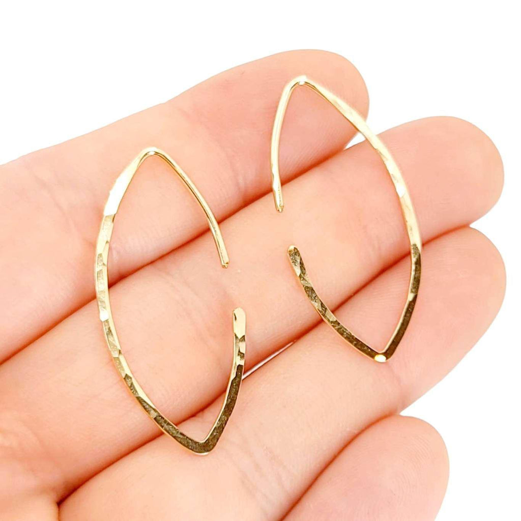 Earrings - Marquise Hoops (14k Gold Fill) by Foamy Wader